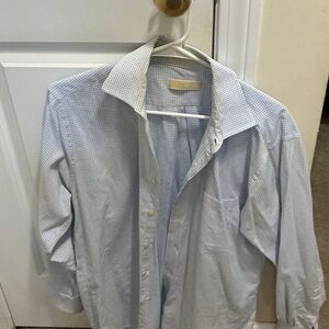 Michaels Light Blue Checkered Casual Shirt